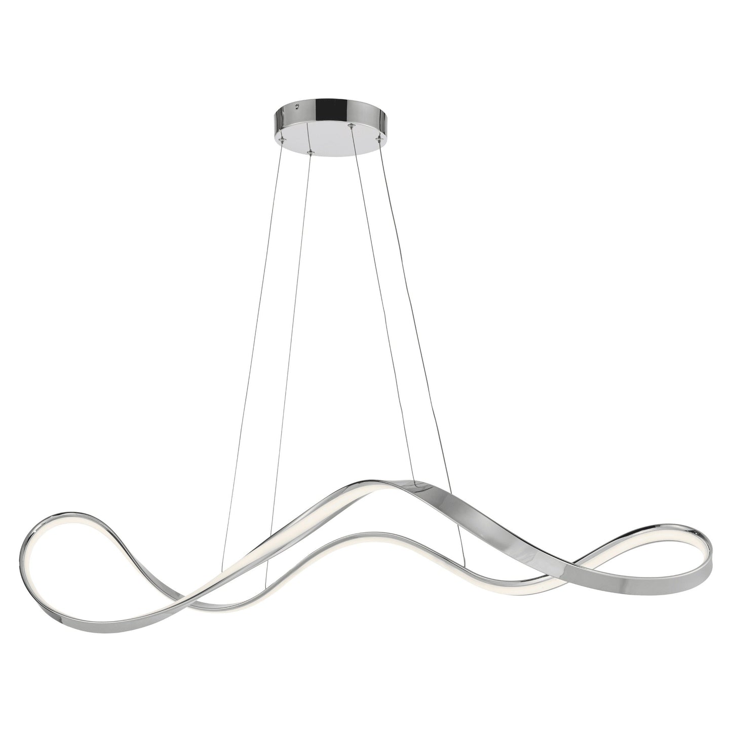 Finesse Decor Xiamen 10" Chrome Finish 1-Light LED Chandelier