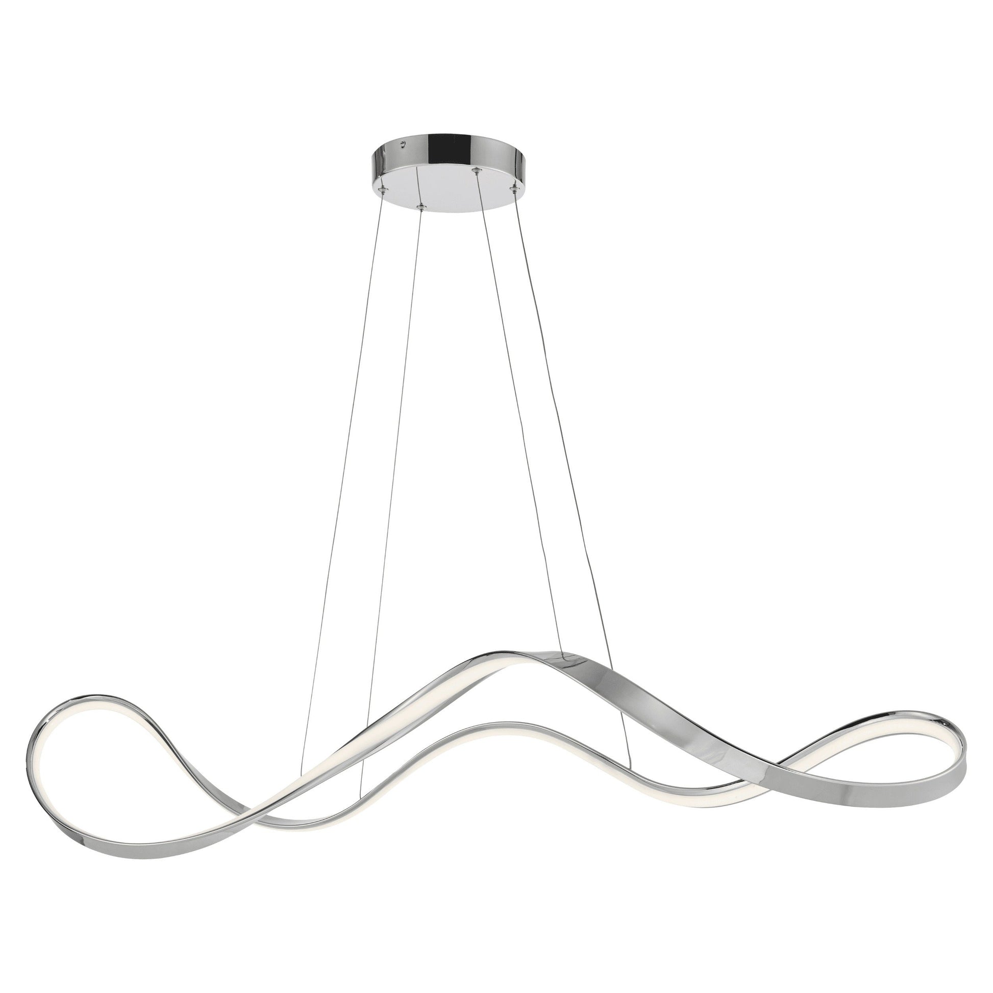 Finesse Decor Xiamen 10" Chrome Finish 1-Light LED Chandelier