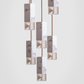 Formaminima Lamp/One 6-Light White Calacatta Marble & Crystal Glass Chandelier