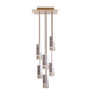 Formaminima Lamp/One 6-Light White Calacatta Marble & Crystal Glass Chandelier
