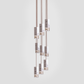 Formaminima Lamp/One 9-Light White Calacatta Marble & Crystal Glass Chandelier