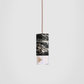 Formaminima Lamp/One Black & Gold Marble & Crystal Glass Trio Chandelier