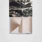 Formaminima Lamp/One Black & Gold Marble & Crystal Glass Trio Chandelier
