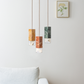 Formaminima Lamp/One Color Edition Red Collemandina Marble, Green Alpes, Royal Pink Yellow & Crystal Glass Chandelier
