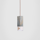 Formaminima Lamp/One Limited Revamp 01 Edition Marble, Burnished Striped Brass, Olive Briarwood & Crystal Glass Trio Chandelier