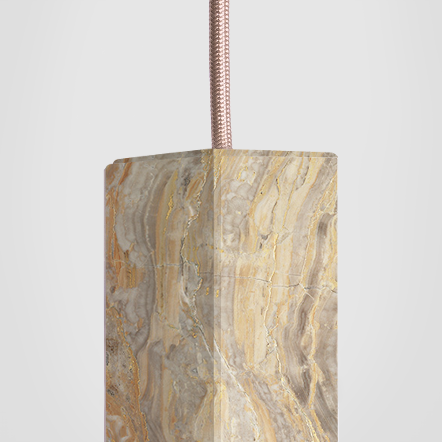 Formaminima Lamp/One Limited Revamp 02 Edition Solid Marble & Crystal Glass Pendant Lamp