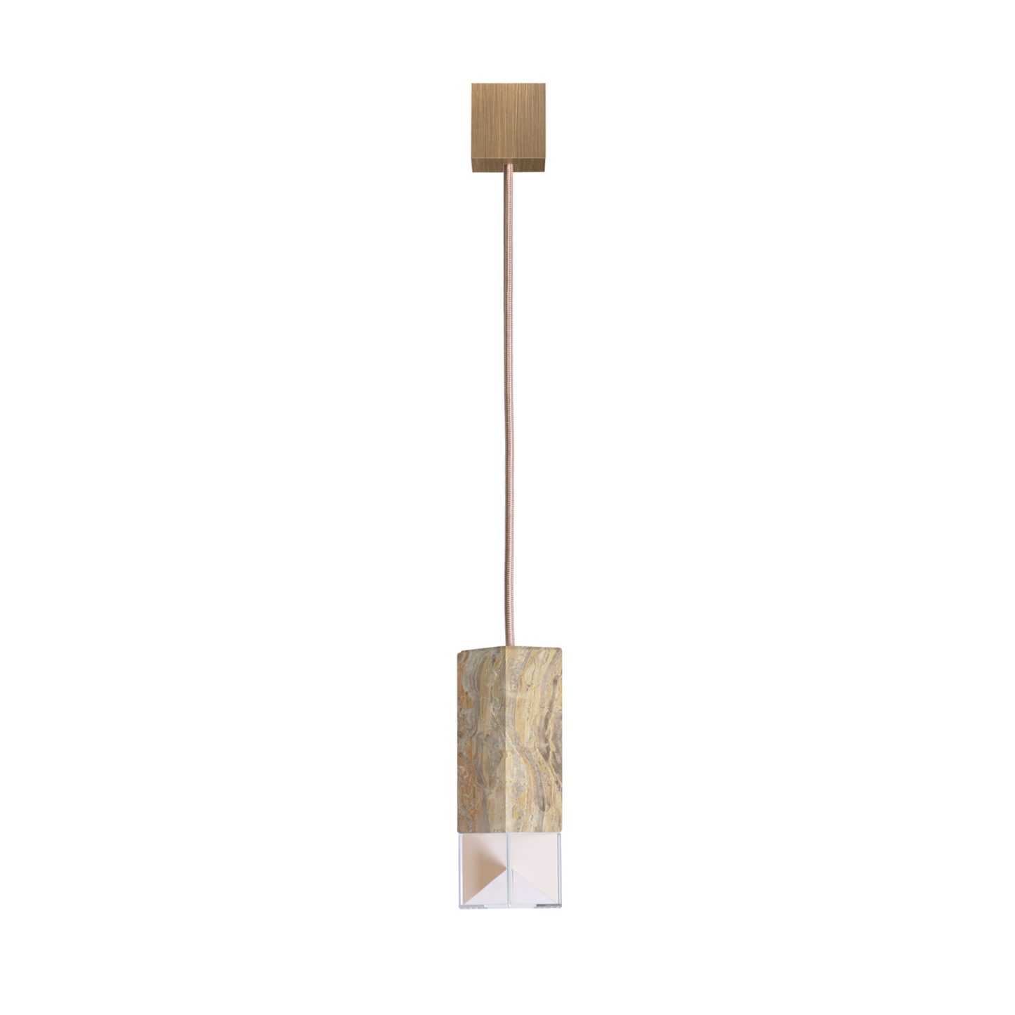 Formaminima Lamp/One Limited Revamp 02 Edition Solid Marble & Crystal Glass Pendant Lamp