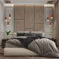 Formaminima Lamp/One Red Collemandina Solid Marble & Crystal Glass Trio Chandelier