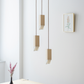 Formaminima Lamp/One Solid Brass & Crystal Glass Trio Chandelier