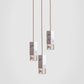 Formaminima Lamp/One White Calacatta Marble & Crystal Glass Trio Chandelier