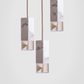 Formaminima Lamp/One White Calacatta Marble & Crystal Glass Trio Chandelier