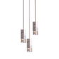 Formaminima Lamp/One White Calacatta Marble & Crystal Glass Trio Chandelier