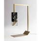 Formaminima Lamp/Two Black & Gold Marble & Crystal Glass Table Lamp