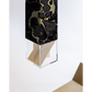 Formaminima Lamp/Two Black & Gold Marble & Crystal Glass Table Lamp