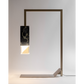 Formaminima Lamp/Two Black & Gold Marble & Crystal Glass Table Lamp