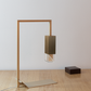 Formaminima Lamp/Two Brass Revamp 01 Edition Burnished Satin Brass & Crystal Glass Table Lamp