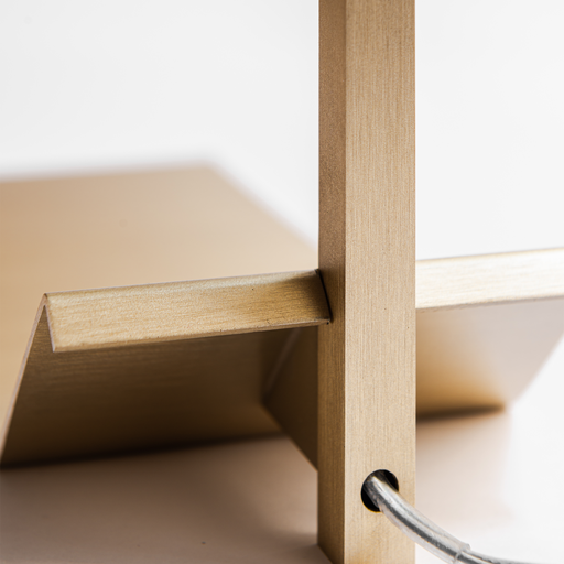 Formaminima Lamp/Two Brass Revamp 01 Edition Burnished Satin Brass & Crystal Glass Table Lamp