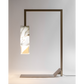 Formaminima Lamp/Two Handcrafted White Calacatta Marble & Crystal Glass Table Lamp