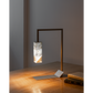 Formaminima Lamp/Two Handcrafted White Calacatta Marble & Crystal Glass Table Lamp