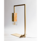Formaminima Lamp/Two Royal Pink Yellow Solid Marble & Crystal Glass Table Lamp