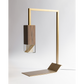 Formaminima Lamp/Two Solid Canaletto Walnut Wood & Crystal Glass Table Lamp