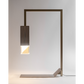 Formaminima Lamp/Two Solid Canaletto Walnut Wood & Crystal Glass Table Lamp