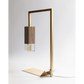 Formaminima Lamp/Two Solid Canaletto Walnut Wood & Crystal Glass Table Lamp