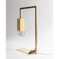 Formaminima Lamp/Two Solid Golden Solid Brass & Crystal Glass Table Lamp