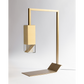 Formaminima Lamp/Two Solid Golden Solid Brass & Crystal Glass Table Lamp