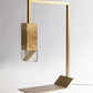 Formaminima Lamp/Two Wood Revamp 01 Edition Olive Briarwood & Crystal Glass Table Lamp