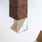 Formaminima Lamp/Two Wood Revamp 02 Edition Walnut Briarwood & Crystal Glass Table Lamp