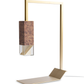 Formaminima Lamp/Two Wood Revamp 02 Edition Walnut Briarwood & Crystal Glass Table Lamp