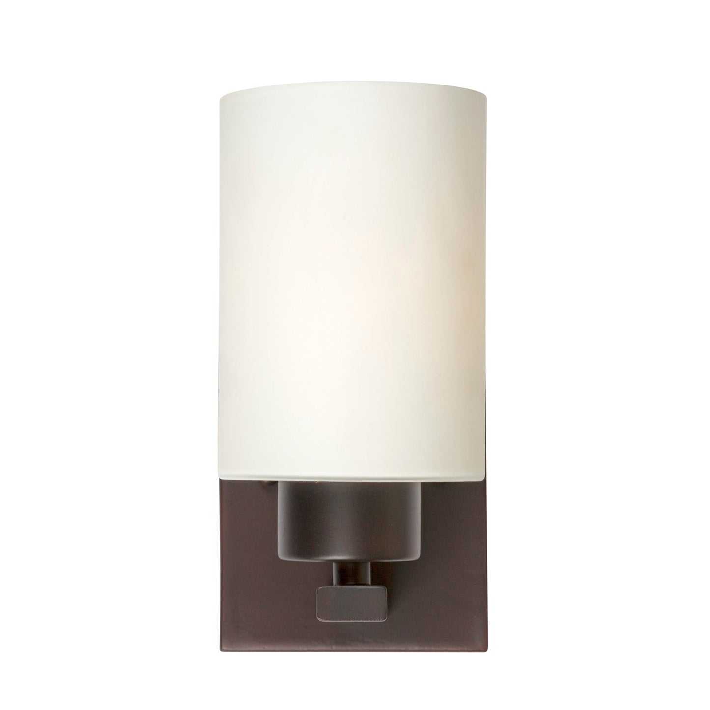 Forte Lighting Ava 5" 1-Light Steel Antique Bronze Wall Sconce With Satin Opal Glass Shade