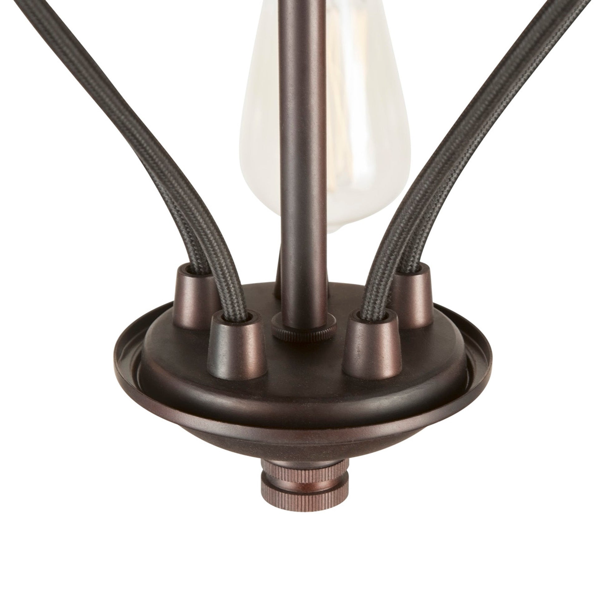 Forte Lighting Cedrick 18" 5-Light Steel Round Chandelier In Antique Bronze Finish