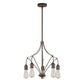 Forte Lighting Cedrick 18" 5-Light Steel Round Chandelier In Antique Bronze Finish