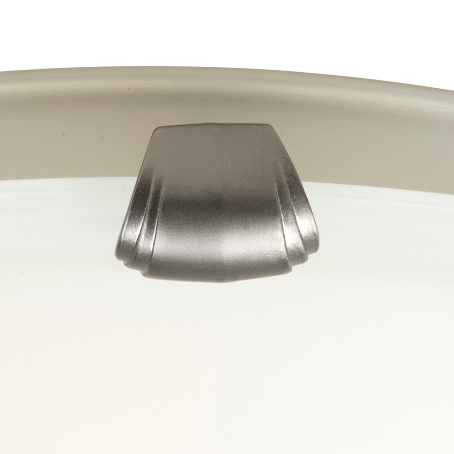 Forte Lighting Cirrus 12" 2-Light Steel Brushed Nickel Flush Mount With White Glass Shade