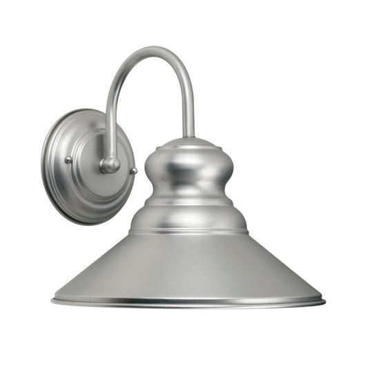 Forte Lighting Colfax 11" Steel Brushed Nickel Outdoor Dark Sky Wall Light With Metal Shade