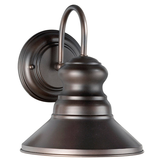 Forte Lighting Colfax 8" Steel Antique Bronze Outdoor Dark Sky Wall Light With Metal Shade