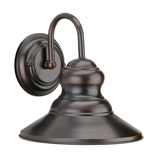 Forte Lighting Colfax 9" Steel Antique Bronze Outdoor Dark Sky Wall Light With Metal Shade