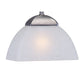 Forte Lighting Cora 5" Steel Brushed Nickel Mini Pendant With White Linen Glass Shade