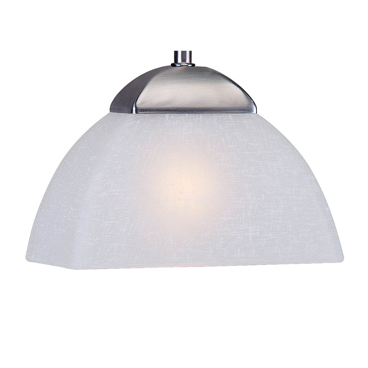 Forte Lighting Cora 5" Steel Brushed Nickel Mini Pendant With White Linen Glass Shade