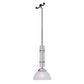 Forte Lighting Cora 5" Steel Brushed Nickel Mini Pendant With White Linen Glass Shade