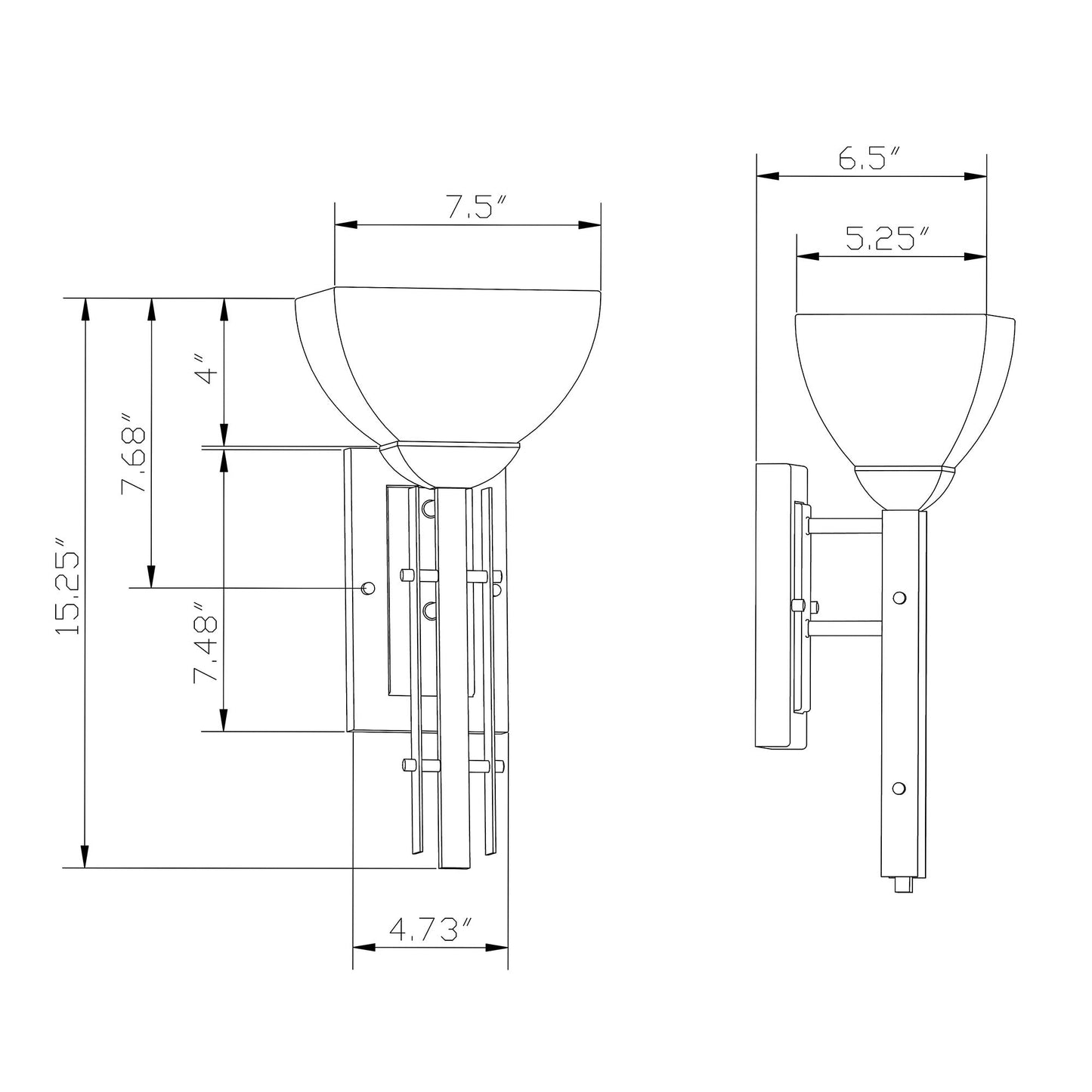 Forte Lighting Cora 8" Steel Brushed Nickel Wall Sconce With White Linen Glass Shade