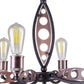 Forte Lighting Essy 24" 6-Light Steel Bare Bulb Chandelier In Antique Bronze Finish