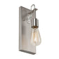 Forte Lighting Fergie 5" Steel Bare Bulb Wall Sconce In Brushed Nickel Finish