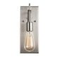 Forte Lighting Fergie 5" Steel Bare Bulb Wall Sconce In Brushed Nickel Finish