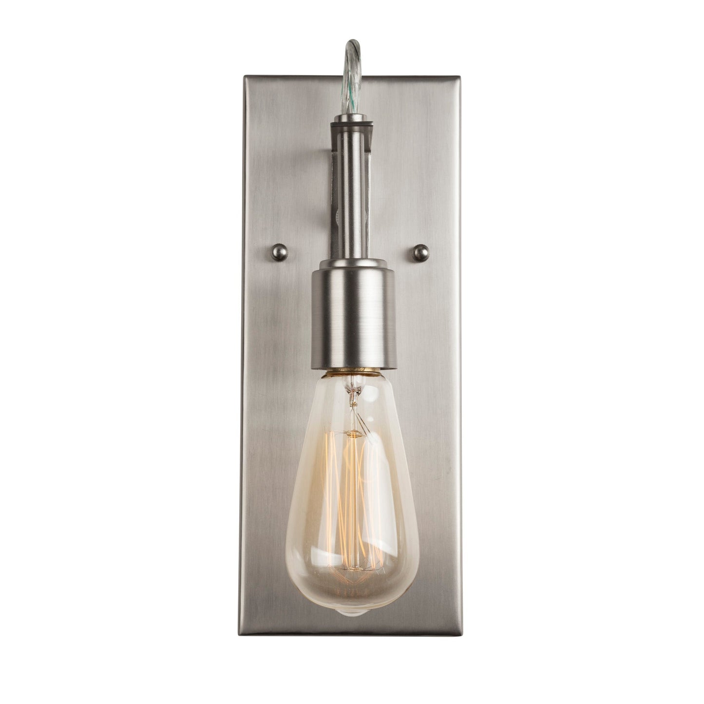 Forte Lighting Fergie 5" Steel Bare Bulb Wall Sconce In Brushed Nickel Finish