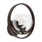 Forte Lighting Frankie 10" 1-Light Steel Antique Bronze Wall Sconce With Clear Globe Glass Shade