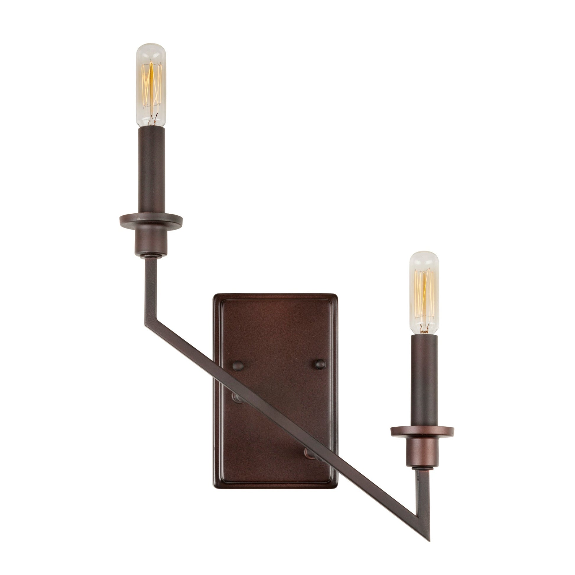 Forte Lighting Gwen 11" Steel Bare Bulb Wall Sconce In Antique Bronze Finish