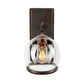 Forte Lighting Hoops 6" 1-Light Steel Antique Bronze Wall Sconce With Clear Globe Glass Shade